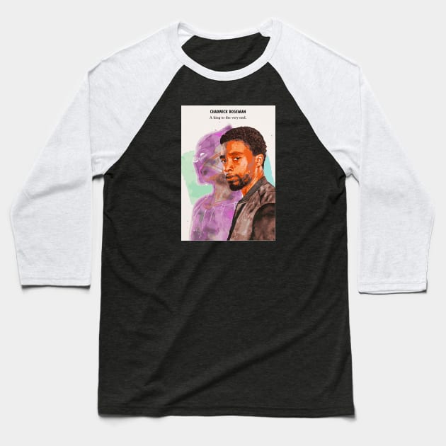 Tribute to Chadwick Boseman Poster (Matte), A King to the Very End. Rest in Peace Baseball T-Shirt by lahuwasi